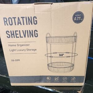 Rotating Shelving Home Organizer 2 Tier